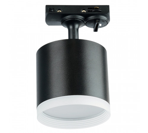 Светильник трековый на шинопровод GX53, однофазный 15W, 230V, черный IP40